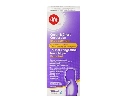 Extra Strength Wildberry Flavour Cough and Chest Congestion Syrup - 100.0 G