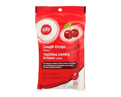 Life Brand Cherry Cough Drops 30 Lozenges - 30.0 EA