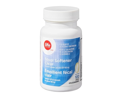 Life Brand Stool Softener Clear - 100 CAP