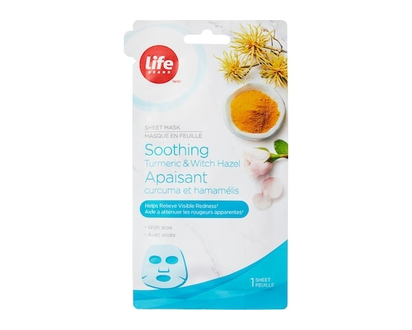 Life Brand Acne Sheet Mask - Soothing Turmeric & Witch Hazel - 1 EA