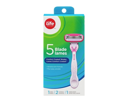 Life Brand 5 Blade Comfort Coated Razor - 1.0 EA