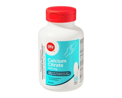 Life Brand Citrate de calcium 300 mg - 120 COM