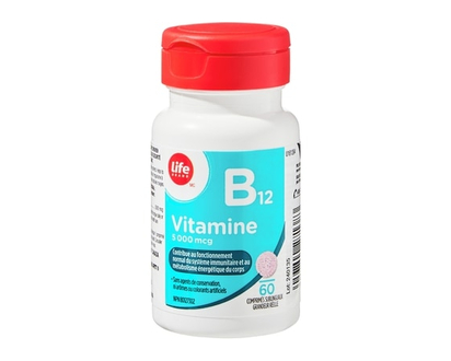Life Brand Vitamine B12 5000 mcg Comprimés sublinguaux - 60 COM