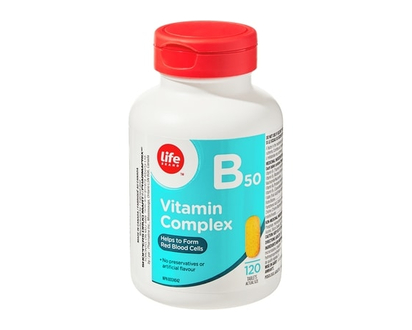 Life Complexe vitamine B50, 120 comprimés - 120.0 EA