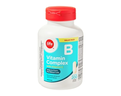 Life Brand Complexe de vitamines B avec vitamine C - 200 CAP