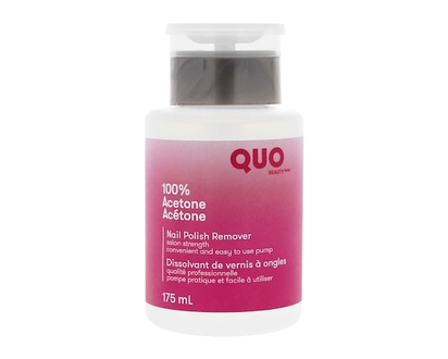 Quo Beauty Nail Polish Remover Pump 100% Acetone - 175.0 ML