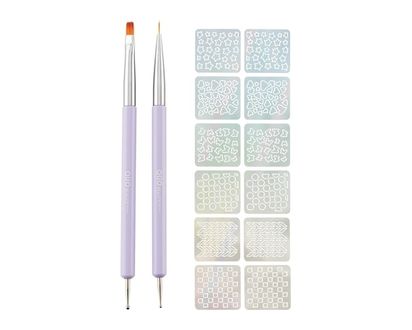Quo Beauty Ensemble de Décorations et de Pochoirs à Ongles - 1 CHA