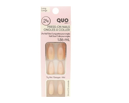 Quo Beauty Faux Nail Kit With Glue French - 1.0 EA