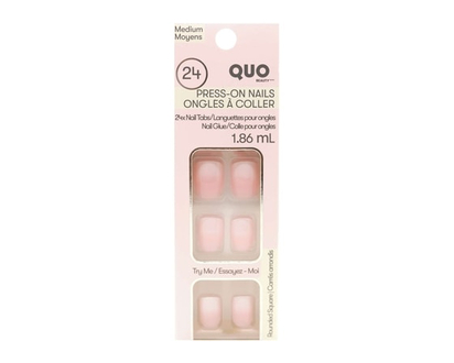 Quo Beauty Faux Nail Kit With Glue French - 1.0 EA