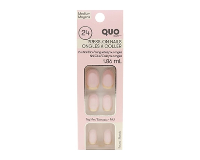 Quo Beauty Faux Nail Kit With Glue French - 1.0 EA
