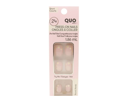 Quo Beauty Faux Nail Kit With Glue Natural - 1.0 EA