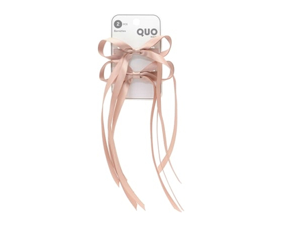 Quo Beauty 2-Pack Hair Bow Tie Champagne - 1.0 EA