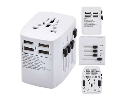 Quo Beauty Universal Travel Adaptor W/3 Usb Port Type C White - 1.0 EA