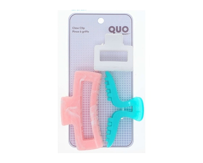 Quo Beauty 3pk Claw Clip Set Asst Pink - 3.0 EA