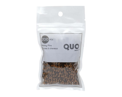 Quo Beauty Bobby Pins- Brown - 200.0 EA