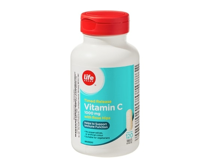 Life Vitamine C à libération différée à 1 000 mg avec cynorhodon, 120 comprimés - 120.0 EA
