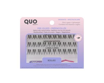 Quo Beauty Cils Cluster Pré-Encollés Avec Outil Boujee - 1 CHA