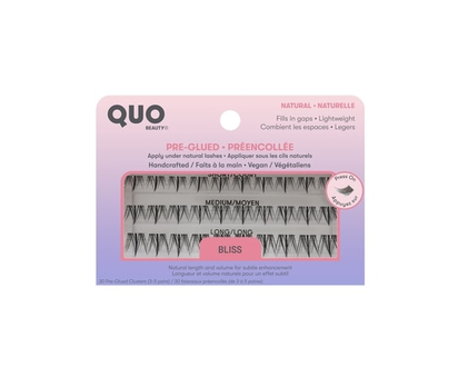 Quo Beauty Cils Cluster Naturels Pré-Encollés Bliss - 1 CHA