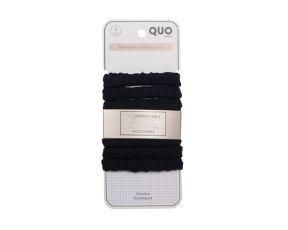 Quo Beauty Unbreakable Elastic 8-pack Thin Black - 8.0 EA