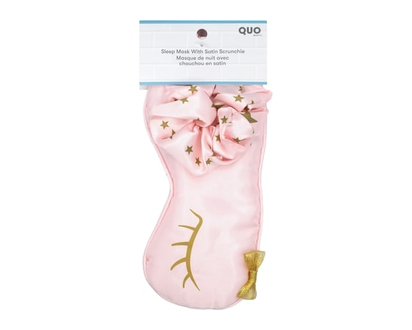 Quo Beauty Sleep Mask With Satin Scrunchie - 1.0 EA