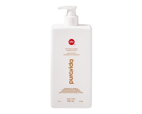 Puravida Coconut and Vanilla Scented Body Wash - 532.0 ML