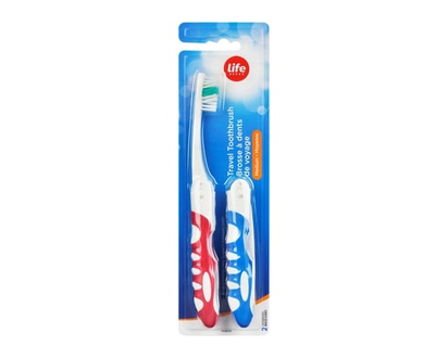 Life Brand LB ESSENT TRAVEL TBRSH MED - 2 EA