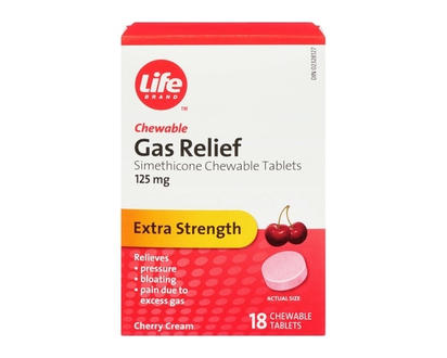 Life Brand Gas Relief Chewable Cherry Flavored Tablets - 18.0 EA