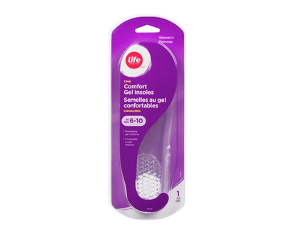 Life Brand Semelles au gel confortables translucides(pour femmes) - 2 CHA