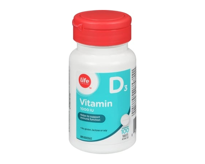 Life Brand Vitamin D3 1000 Iu 100 Tablets - 100.0 EA