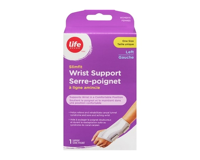 Life Brand Slimfit Wrist Support for Women, Left, 1 Support - 1.0 EA