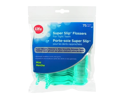 Life Porte-fils dentaires pour dents serrées, menthe - 75.0 EA