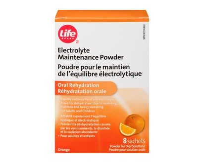 Life Brand Orange Flavour Electrolyte Maintenance Powder - 8.0 EA