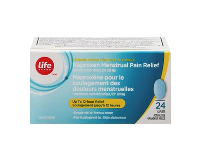 Life Brand Naproxen Menstrual Pain Relief 220mg - 24 TAB