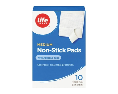Life Brand Tampons antiadhésifs stériles LB avec languettes adhésives - 10 CHA