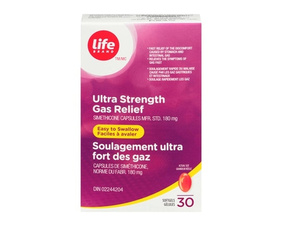Life Brand Gas Relief Extra Strength - 30.0 EA