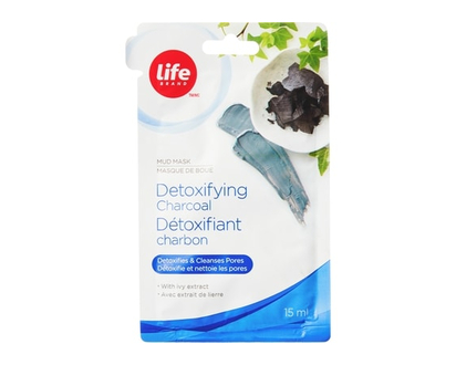 Life Brand Détoxifiant masque de boue pour le visage, charbon et extrait de lierre - 15 ML
