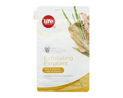 Life Brand Exfoliating Face Mask, Aloe Vera & Ginseng - 15 ML