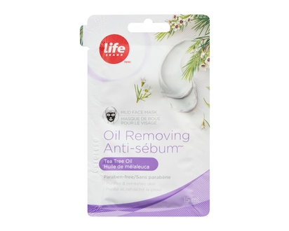 Life Brand Anti-sébum masque de boue pour le visage, huile de mélaleuca - 15 ML