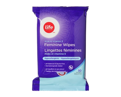 Life Brand Feminine Wipes - 50 PK