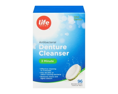 Life Brand Denture Cleansers 3 Minute - 96.0 EA