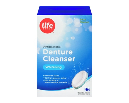 Life Brand Whitening Denture Cleanser - 96.0 EA