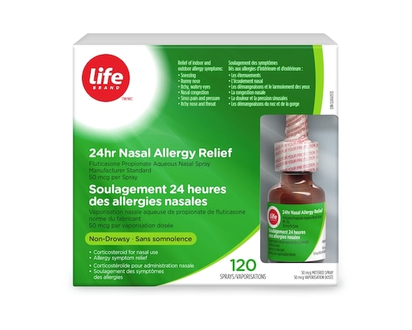 Life Brand 24Hr Nasal Allergy Relief - 120 EA
