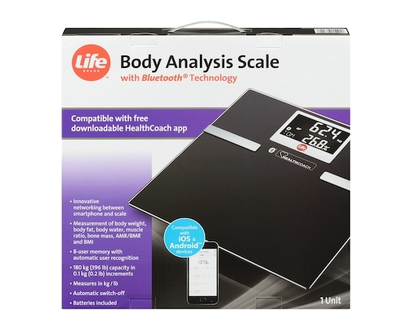 Life Brand Pèse-personne avec analyse corporelle avec technologie Bluetooth® - 1 CHA