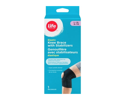 Life Brand Elastic Knee Brace With Stabilizers, Large-Xlarge, 1 Pack - 1.0 EA