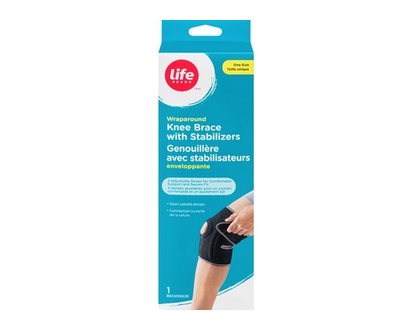Life Brand Knee Brace With Side Stabilizer, One Size, 1 Pack - 1.0 EA