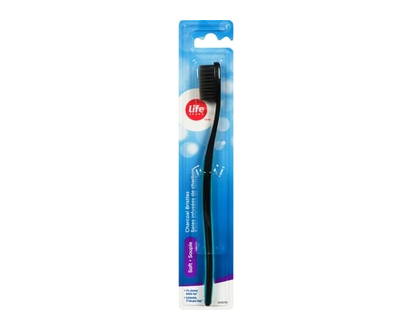 Life Brosse à dents à soies charbon - 1.0 EA