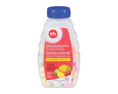 Life Brand Extra Strength Calcium Antacid Assorted Fruit - 100.0 EA
