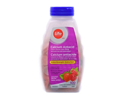 Life Brand Extra Strength Calcium Antacid Assorted Berries - 100.0 EA