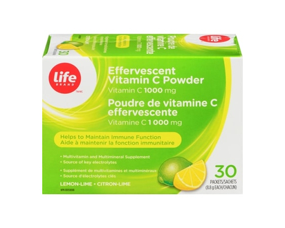 Life Brand Vitamin C Powder Organic Lemon Lime - 30.0 EA