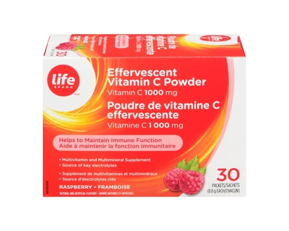 Life Brand Vitamin C Powder Organic Raspberry - 30.0 EA